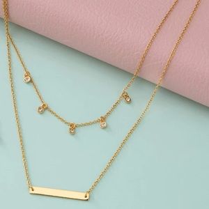 Fosterie Gold Plated Layered‎ Necklace